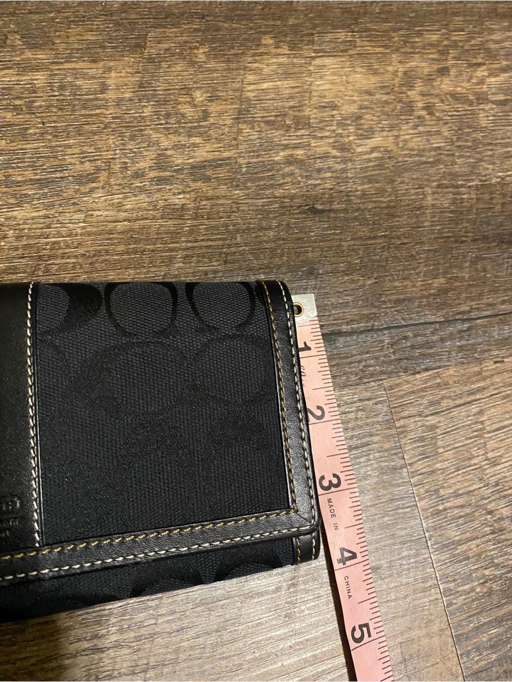 Coach Black Wallet Womens Snap Trifold Zipper Pocket - Picture 6 of 8